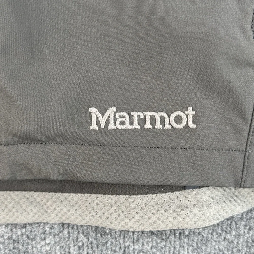 Marmot Approach Softshell Vest Men's L Gray Full Zip Stretch Hiking Outdoor
